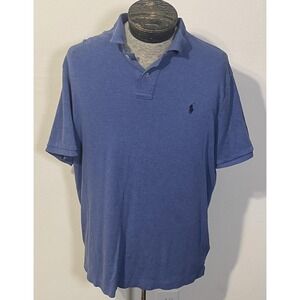 Polo Ralph Lauren Polo Shirt‎ Mens XL Blue Short Sleeve Casual Soft Knit